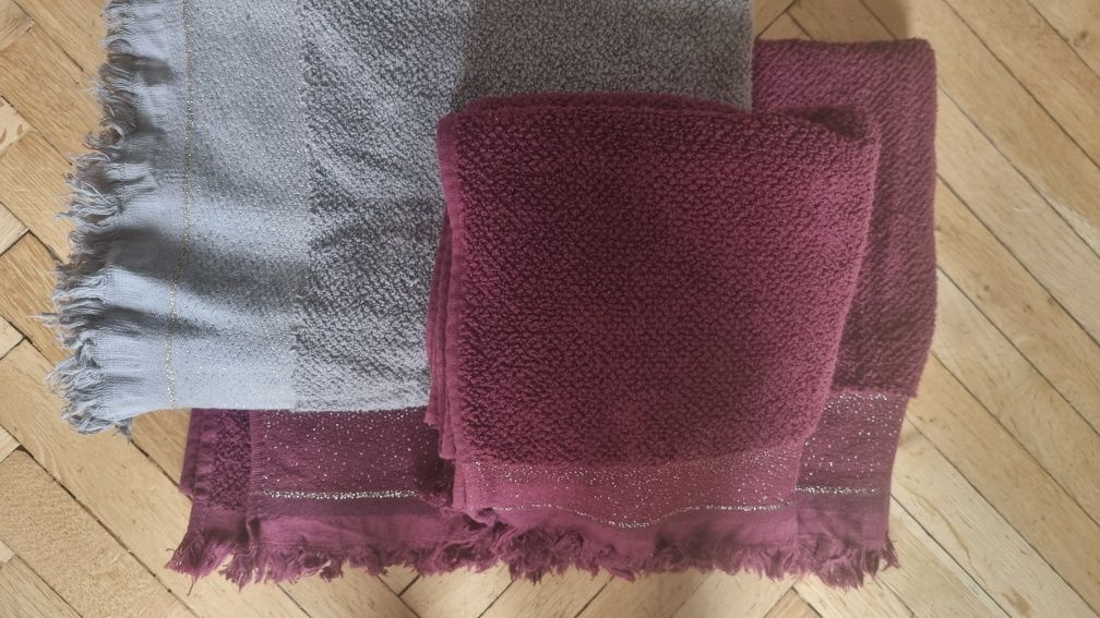 3 duże Ręczniki bawełniane kąpielowe