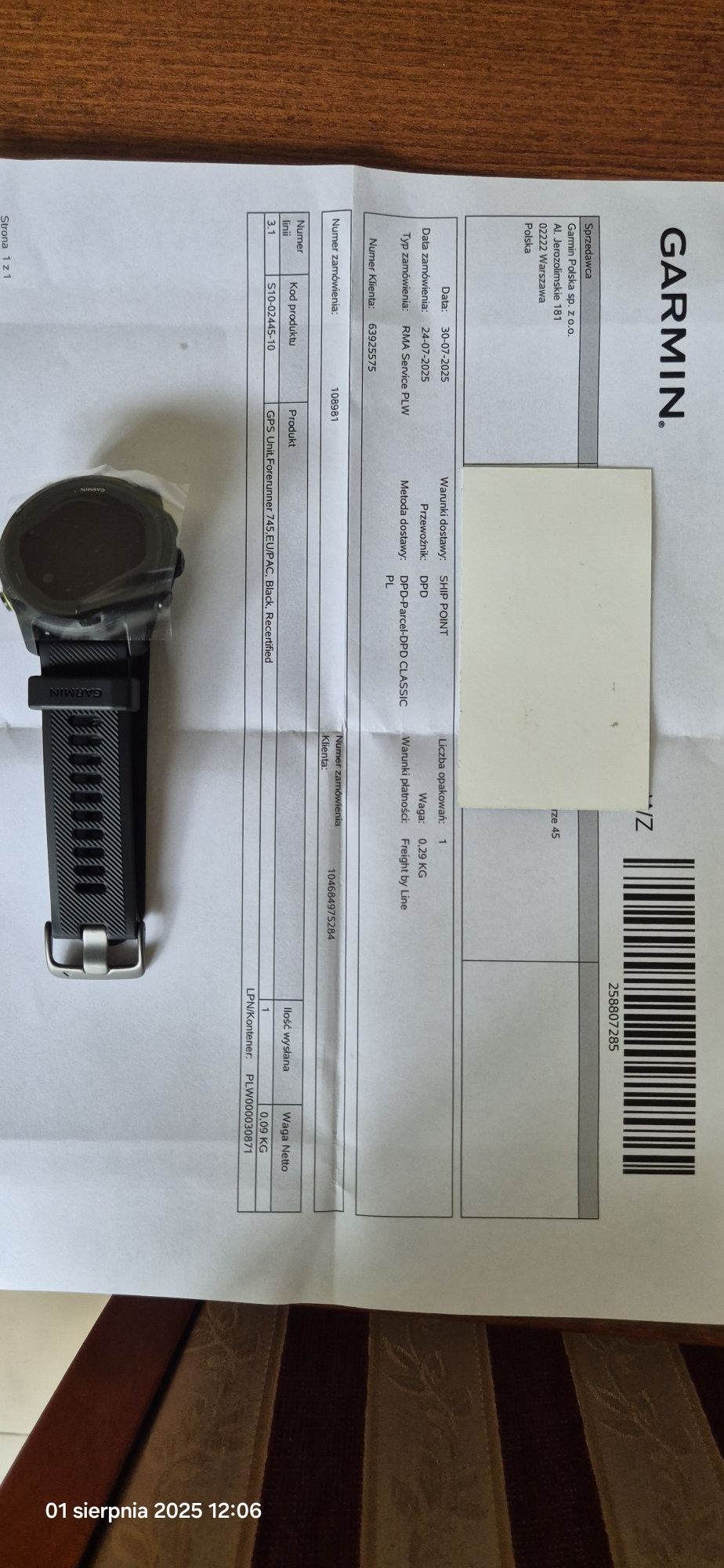 Garmin forerunner 745 Nowy