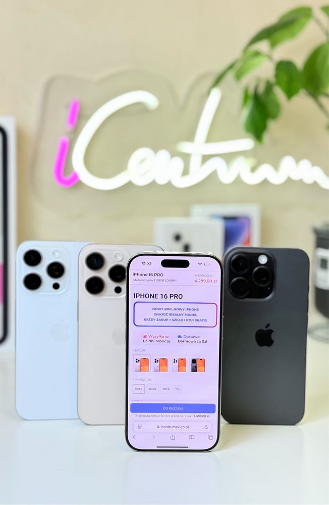 iPhone 16 PRO 256GB / 4 kolory / GW 24 msc
