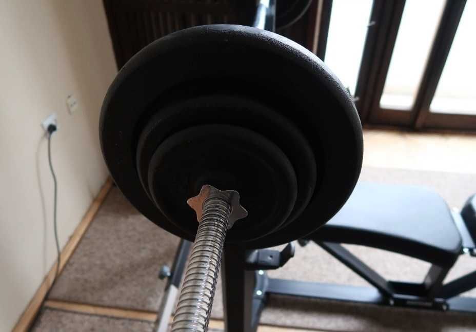 Kettler stojak Vector, ławka Alpha, gryf 15kg