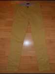 Spodnie męskie materiałowe jasne musztardowe slim fit 33-34