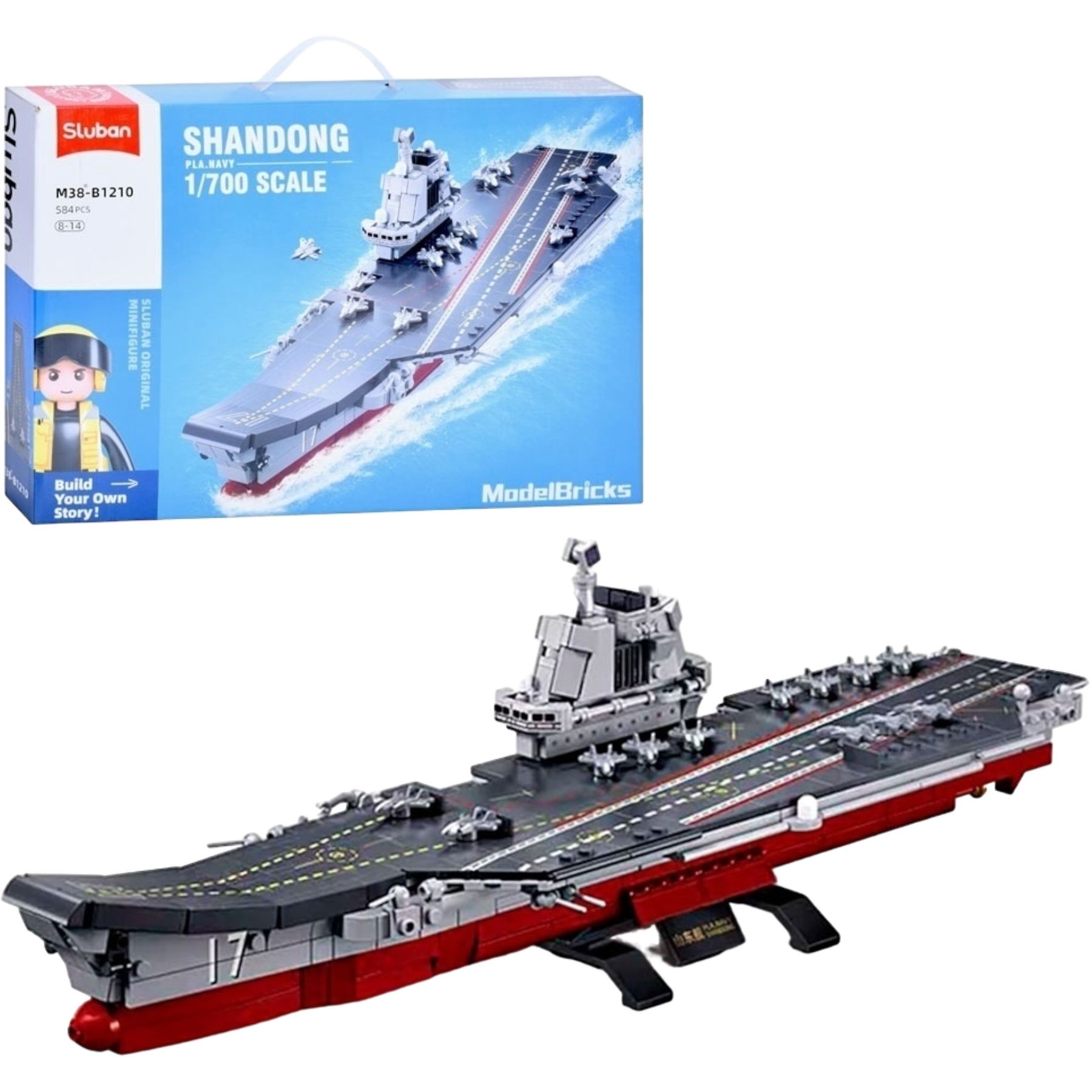 Конструктор Sluban lego аналог  M38-B1210 Авіаносець Шаньдун Shandong