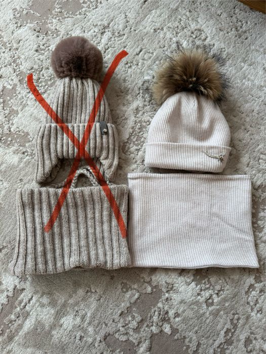 Шапка зимова 48,шапка зимова 50,набі шапка і хомут 48, дитяча шапка 50