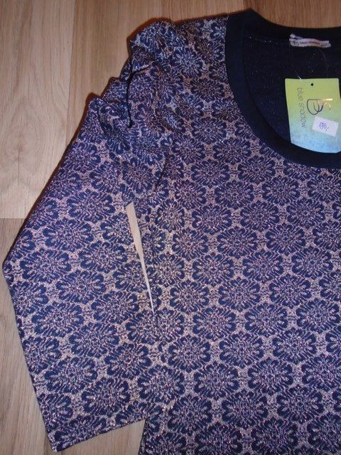 Sukienka Blue Shadow r.36 S granatowa ze złotym sylwester elegancka