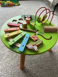 Carousel Drewniany Edukacyjny Stolik Muzyczny dziecko zabawka