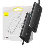 Hub Usb Baseus Lite Series 4X Usb 3.0 5Gbps 2M Czarny