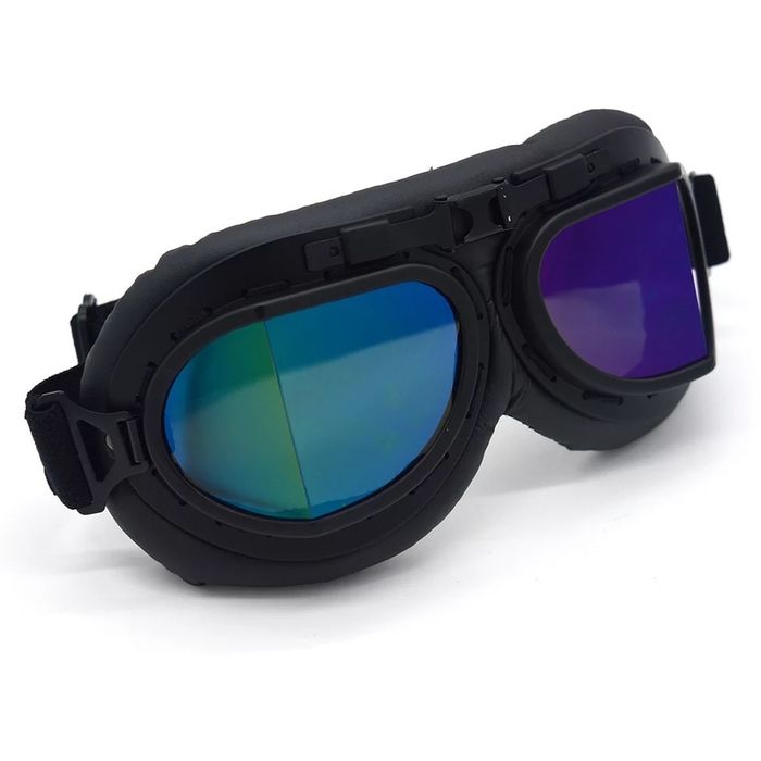 Óculos aviador moto transparentes, espelhados e escurecidos cafe racer