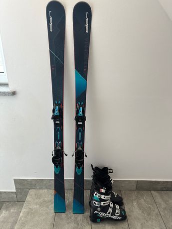 Narty zjazdowe ELAN INSOMNIA ELITE TI 158 cm+ buty narciarskie FISCHER