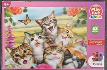 Puzzle 3D koty 63 el. 6+