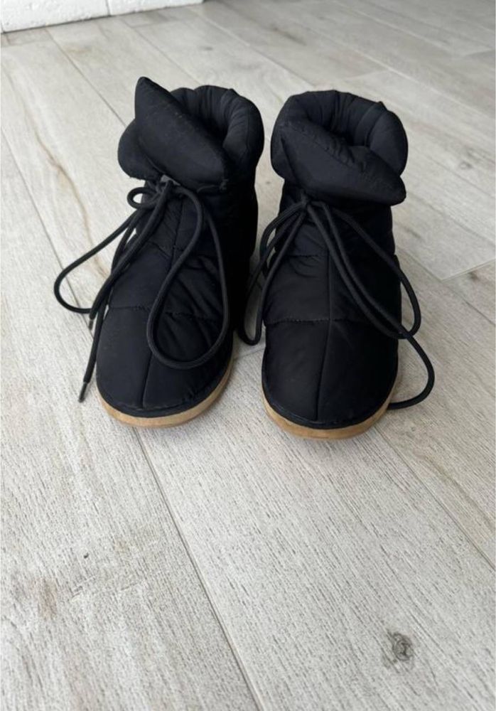 Зимові черевики дутики zara 38 24,5 cm снігоходи теплі