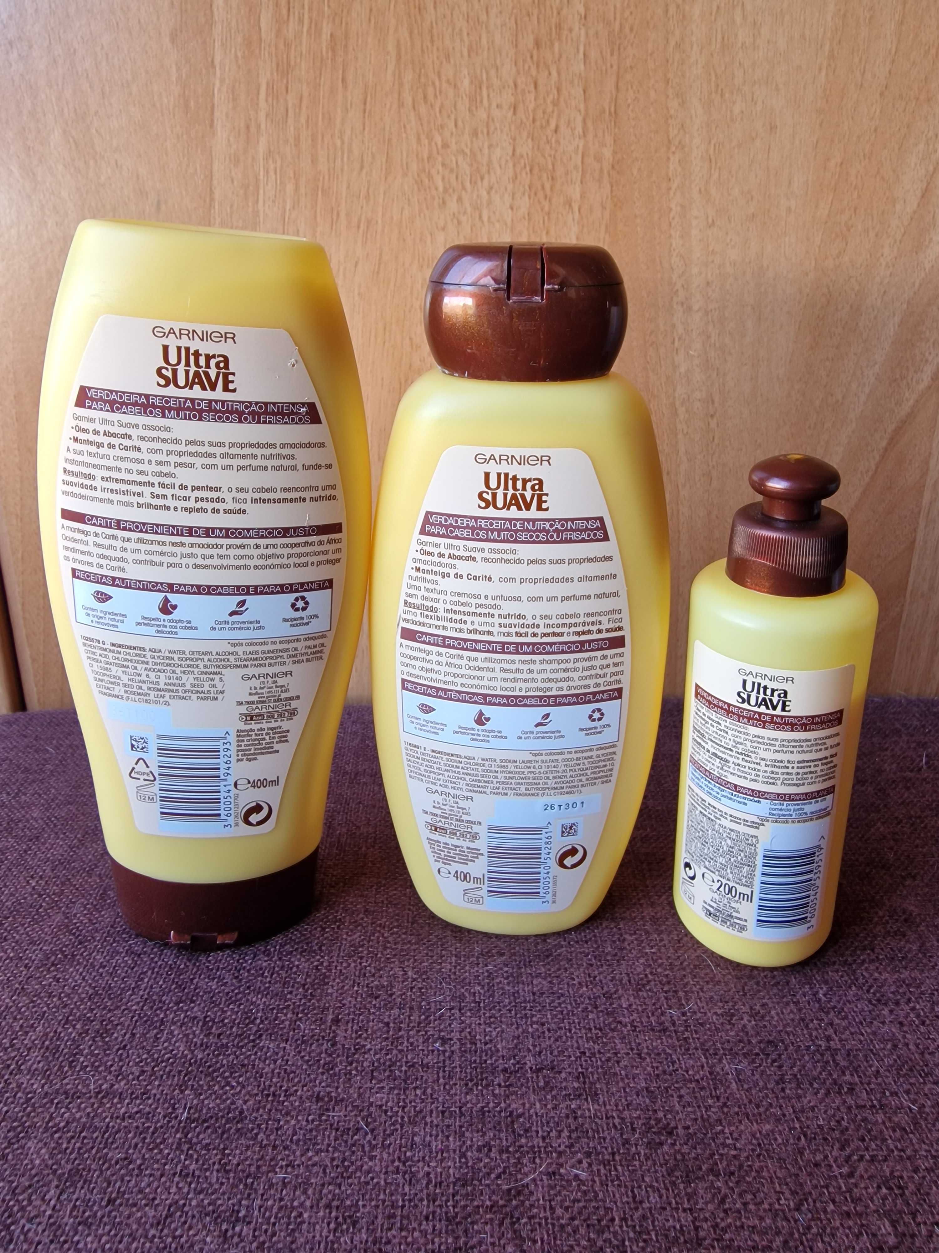 Conjunto Garnier Shampoo+Amaciador+Creme Pentear Óleo Abacate (NOVOS)