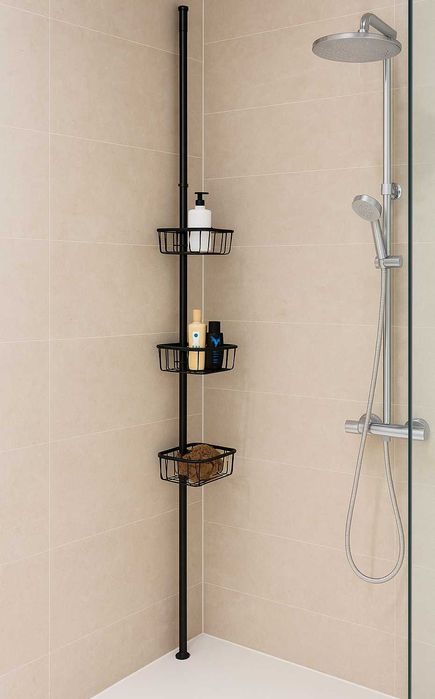 PÓŁKA NAROŻNA TELESKOPOWA pod prysznic łazienkowa prysznicowa