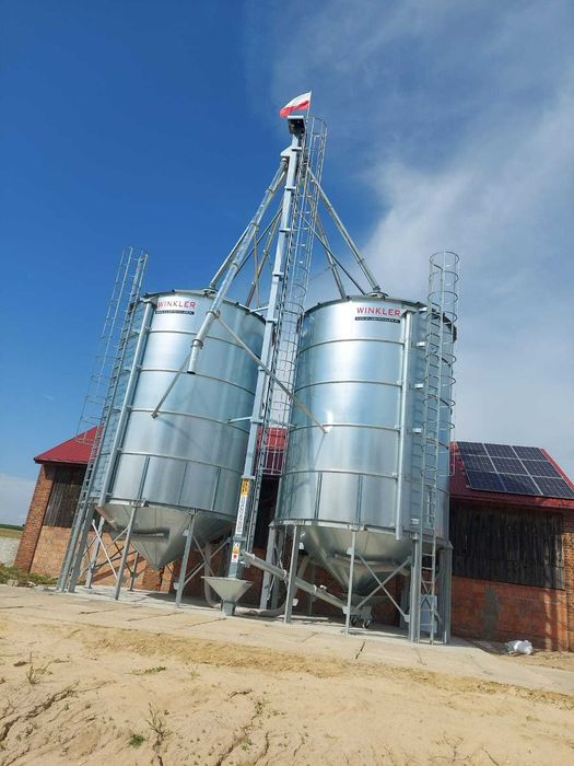 Podajnik łopatkowy do zboża kubełkowy ślimakowy silos zbożowy