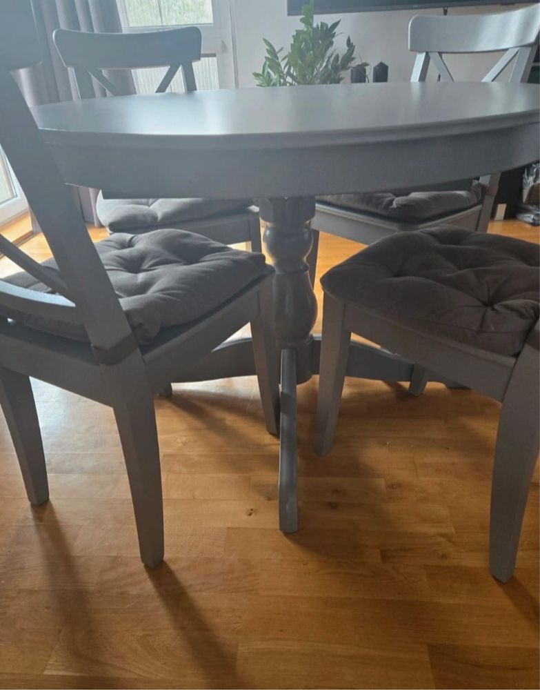 Stół + 4 krzesła Ingatorp Ikea