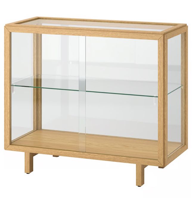 STOCKHOLM 2025 Vitrina, chapa de carvalho, 100x40x86 cm