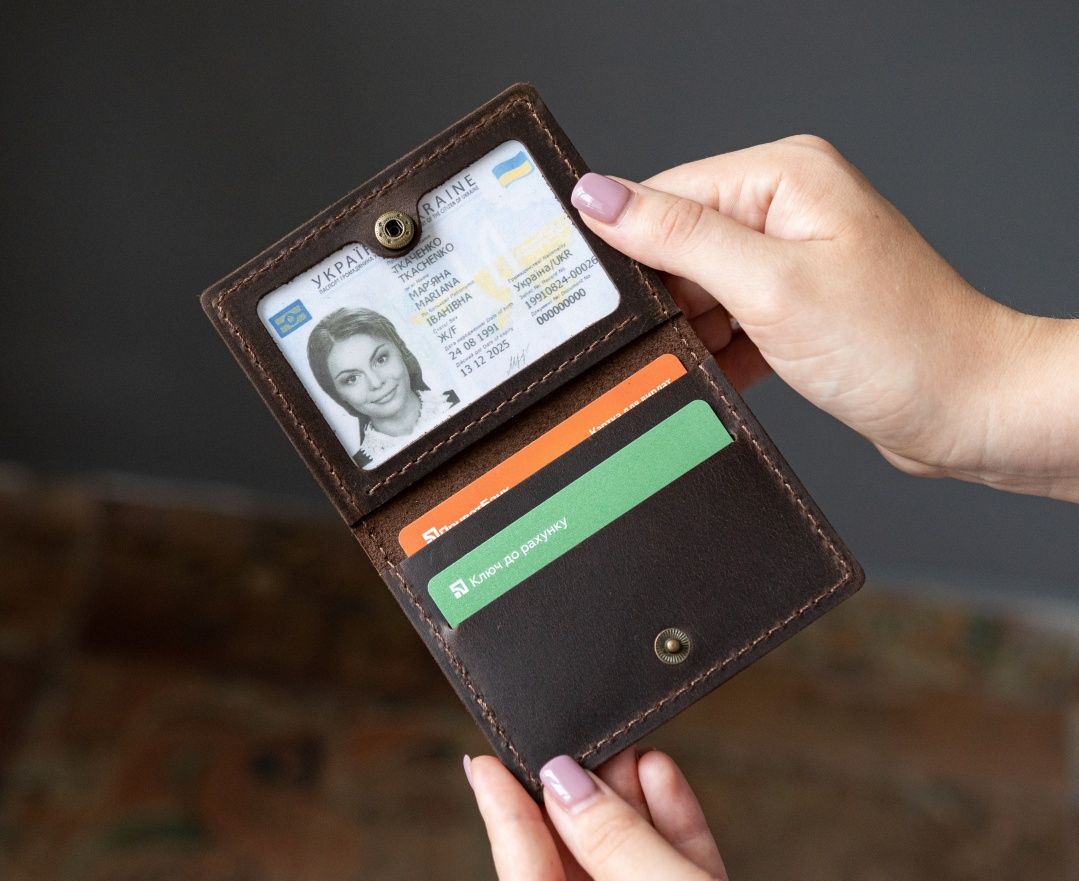 Кожаная обложка чехол на id паспорт права техпаспорт, чохол для прав
