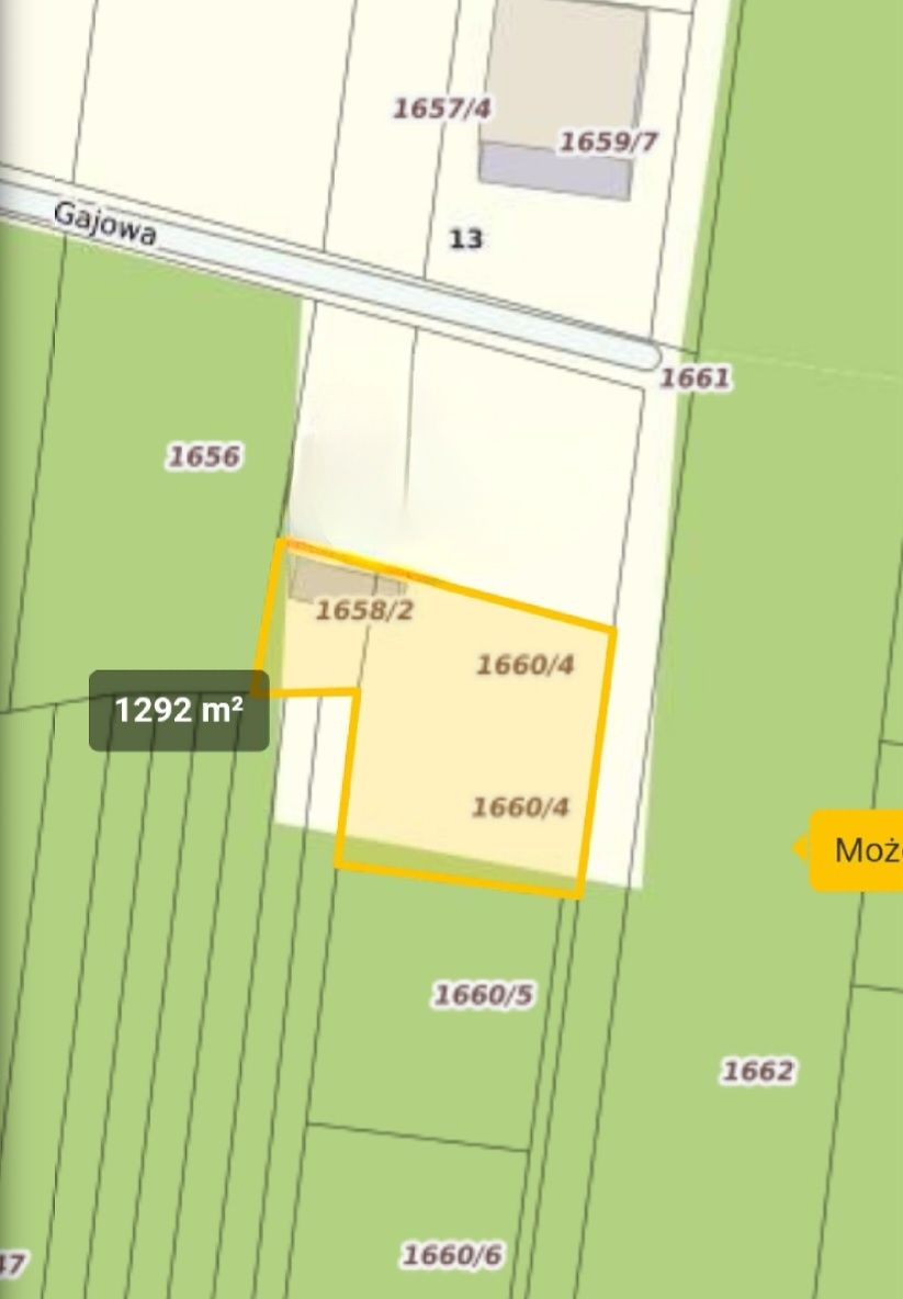 Działka budowlana 1292m² z mediami