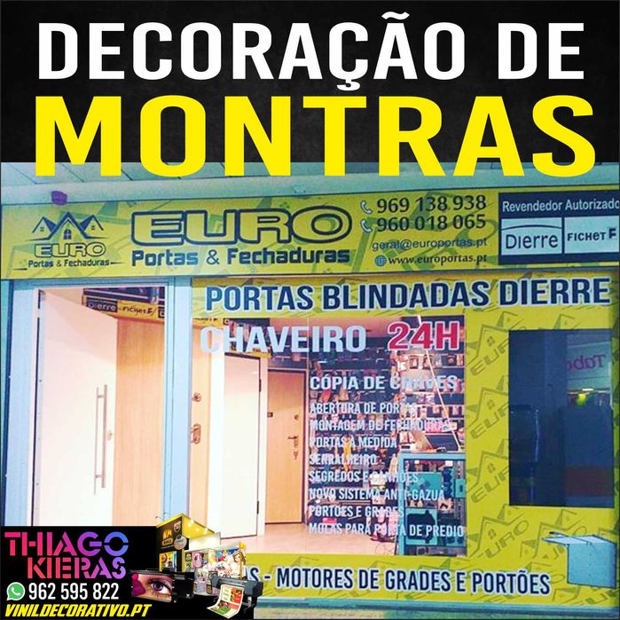 Decoração de Montras - Vinil Decorativo - Logotipos em 3D  - Design