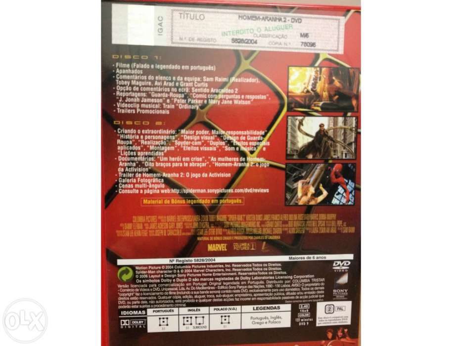 DVD Filme - Homem Aranha 2 (Edição especial - 2 DVDs)