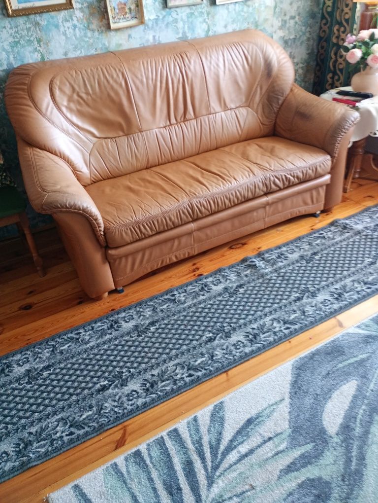 Sofa skórzana rozkładana