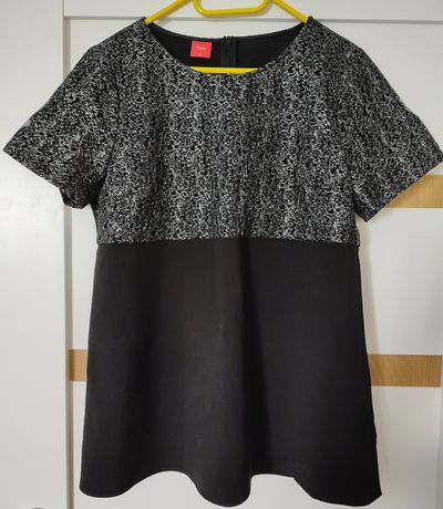 Elegancka czarna bluzka wizytowa ciążowa r. XL
