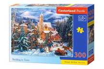 Puzzle 300 elementów. Sledding to Town. Castorland