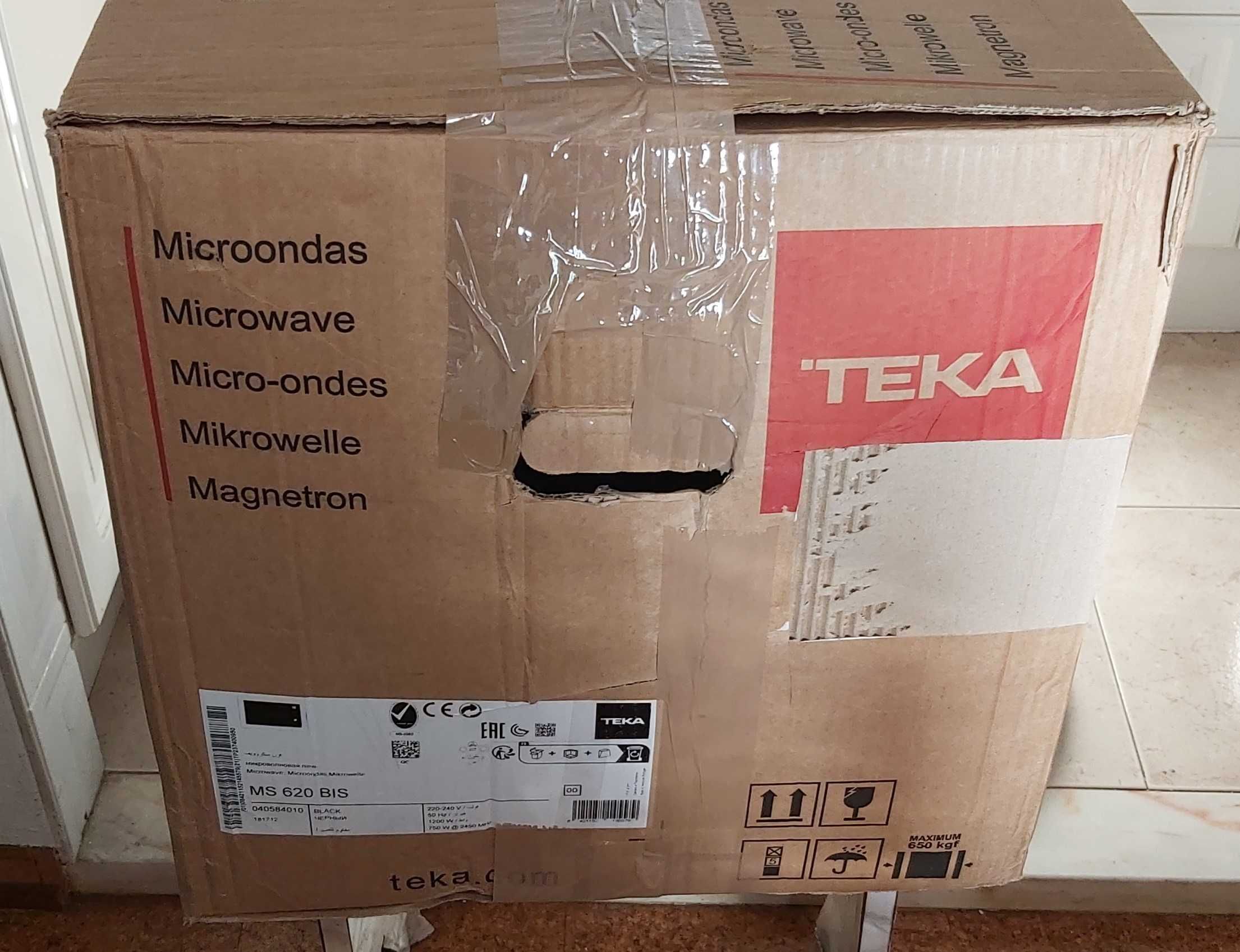 Microondas Encastre Teka MS 620 BIS IX (Com Grill - Inox), Novo