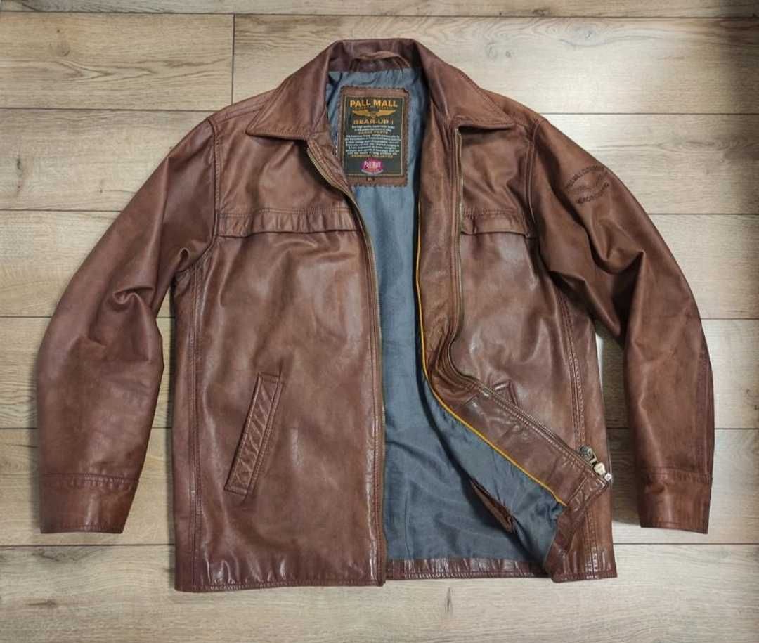 Pall mall americ pilot куртка шкіряна р. xl коричнева чоловіча авіатор