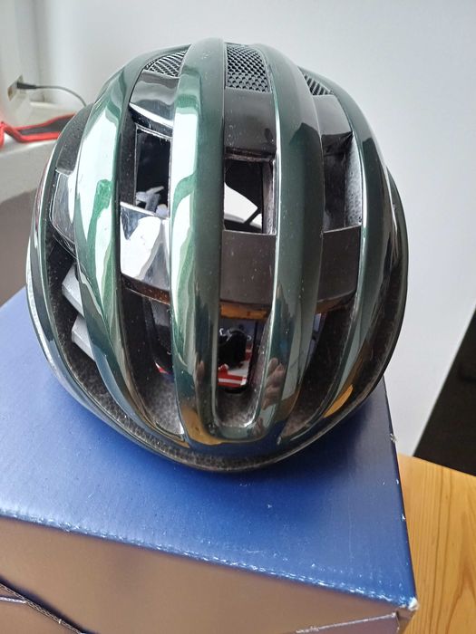Kask szosowy Abus Airbreaker 52-58 cm, ciemno-zielony