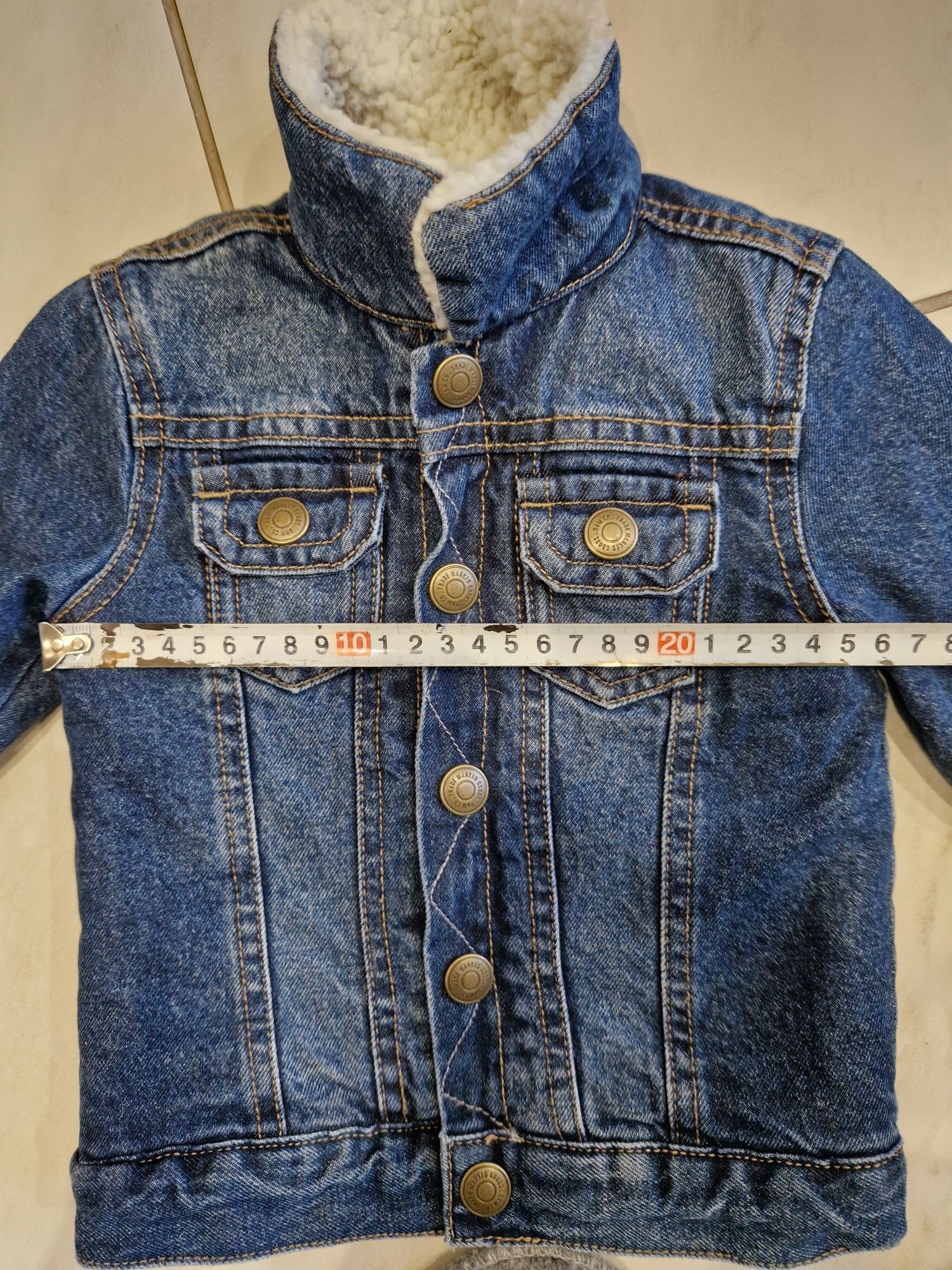 Стильна джинсова куртка з утепленням осінь весна, 74- 80р