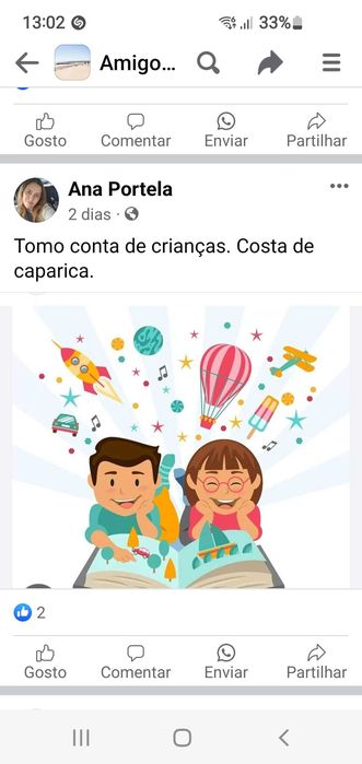 Tomo conta de crianças