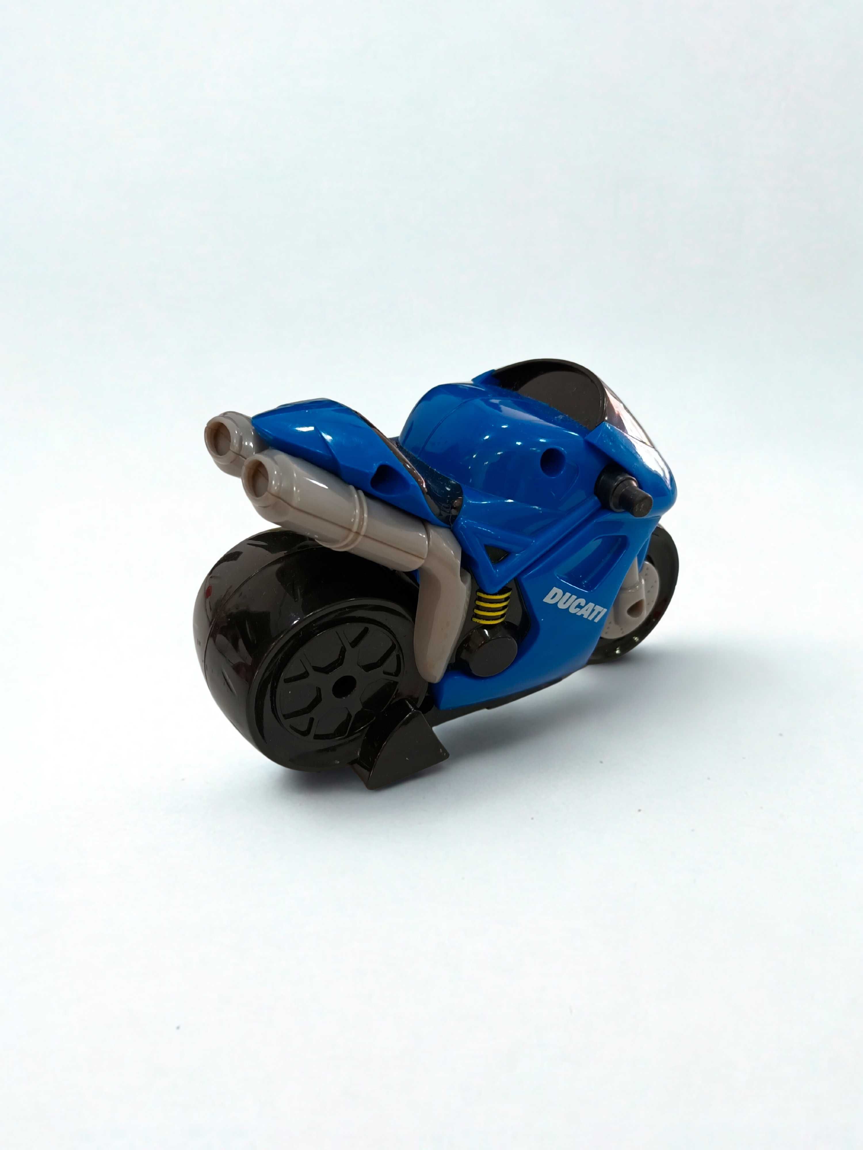 Mota azul Ducati de brinquedo