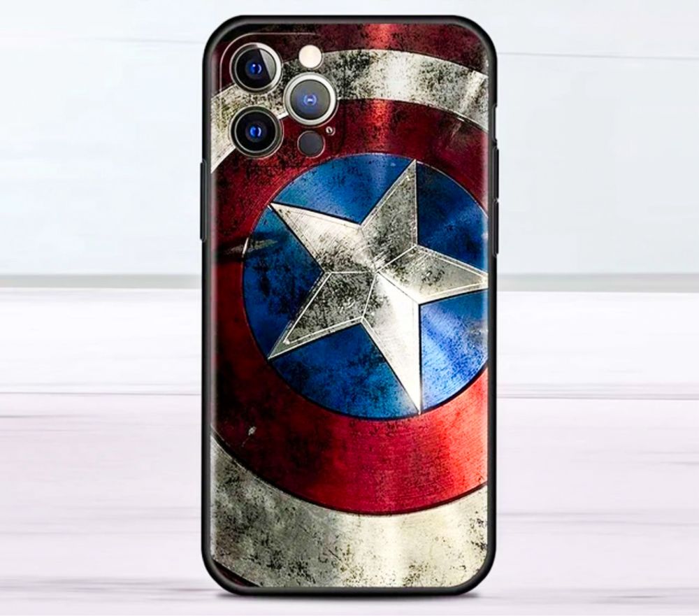 Captain America Etui dla iPhone 14, 13, 12, 11, Mini, Pro, Max, XR, XS