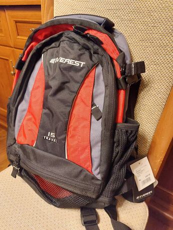 Plecak turystyczny, dwukomorowy Everest - czerwony, NOWY z metką