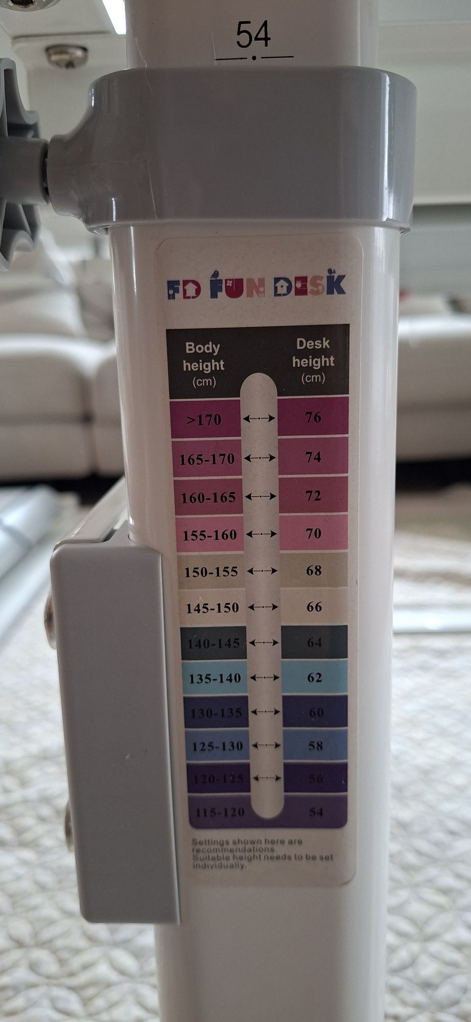 Biurko regulowane dla dziecka Fundesk