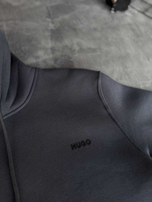 Худі Hugo Boss Premium на флісі з qr-кодом i57/HG102