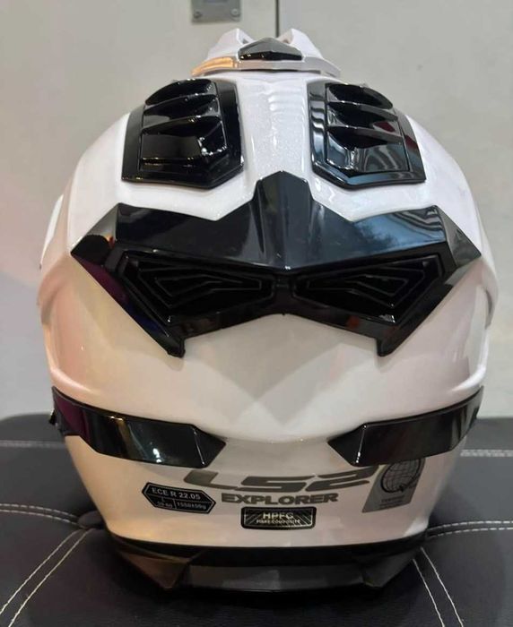 Capacete LS2 Explorer Branco. Carbono/Kevlar (NOVO) Desconto. Tam S