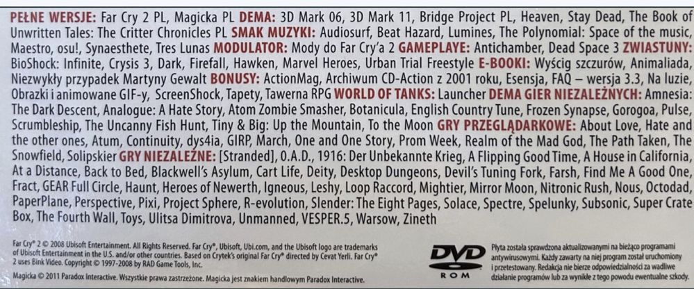 Gry CD-Action 2x DVD nr 215: Far Cry 2, Magicka