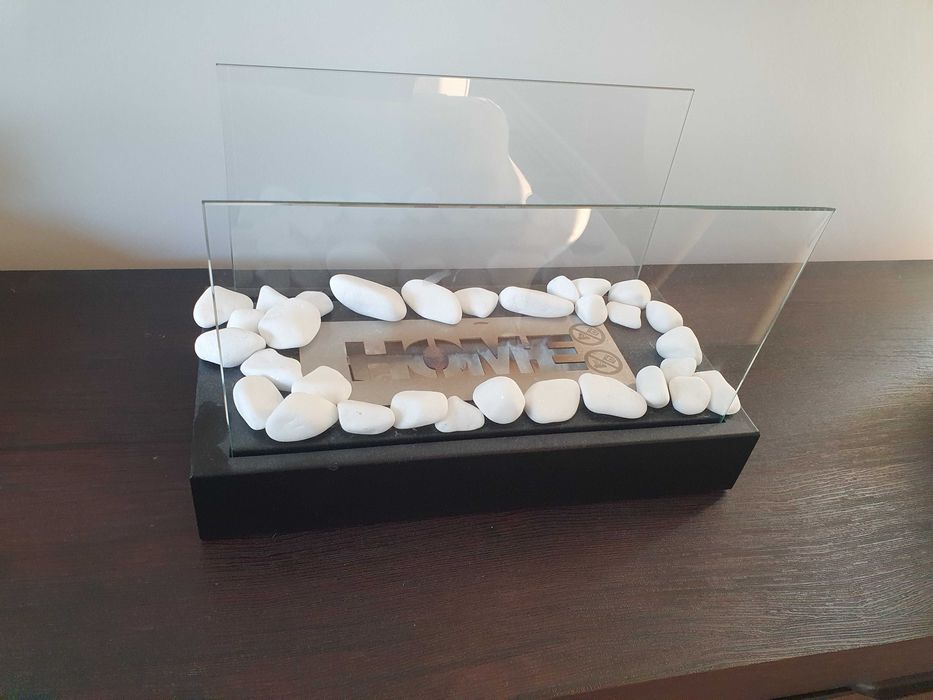 Czarny biokominek HOME