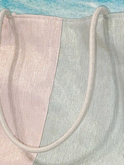 Пляжная сумка -двухцветная пастельная НОВАЯ