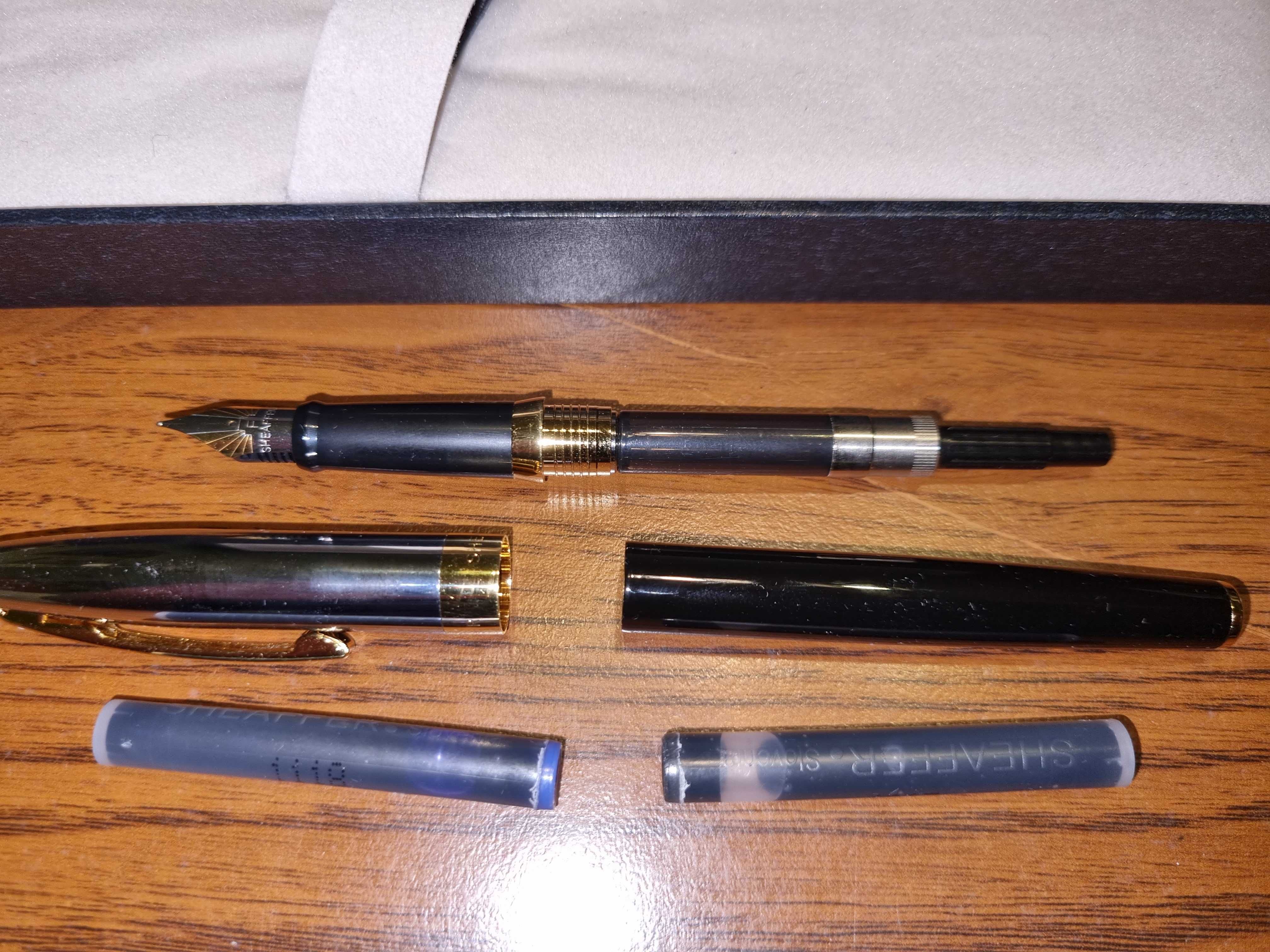 Pióro wieczne Sheaffer Sagaris czarno stalowe F. Nowe. Nieużywane.