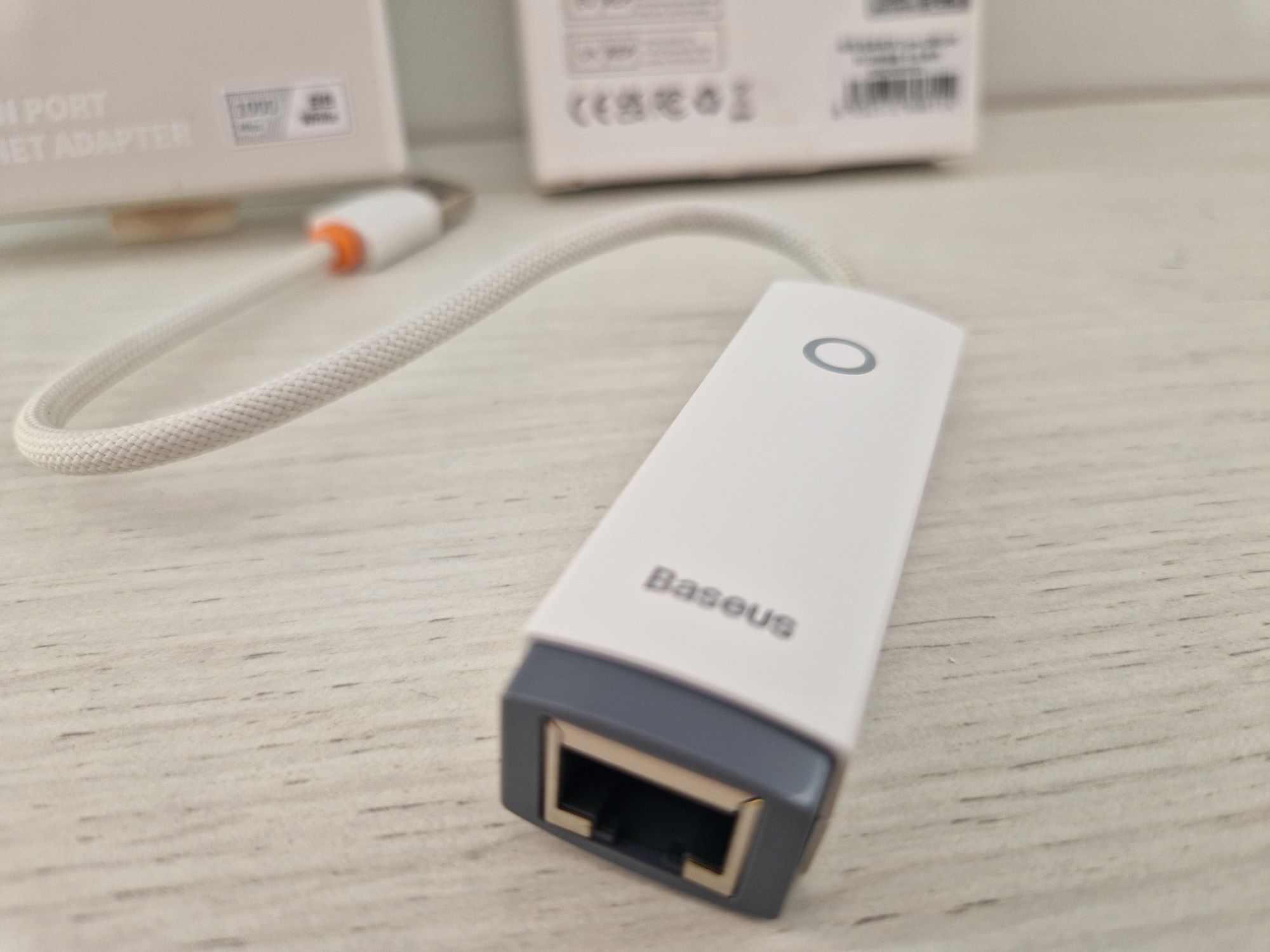 Baseus Adapter Lite Series - USB na RJ45 - 1000 Mbps biały