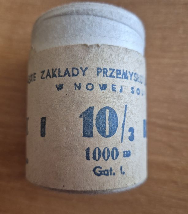 Nici bawełniane matowe białe Odra PRL