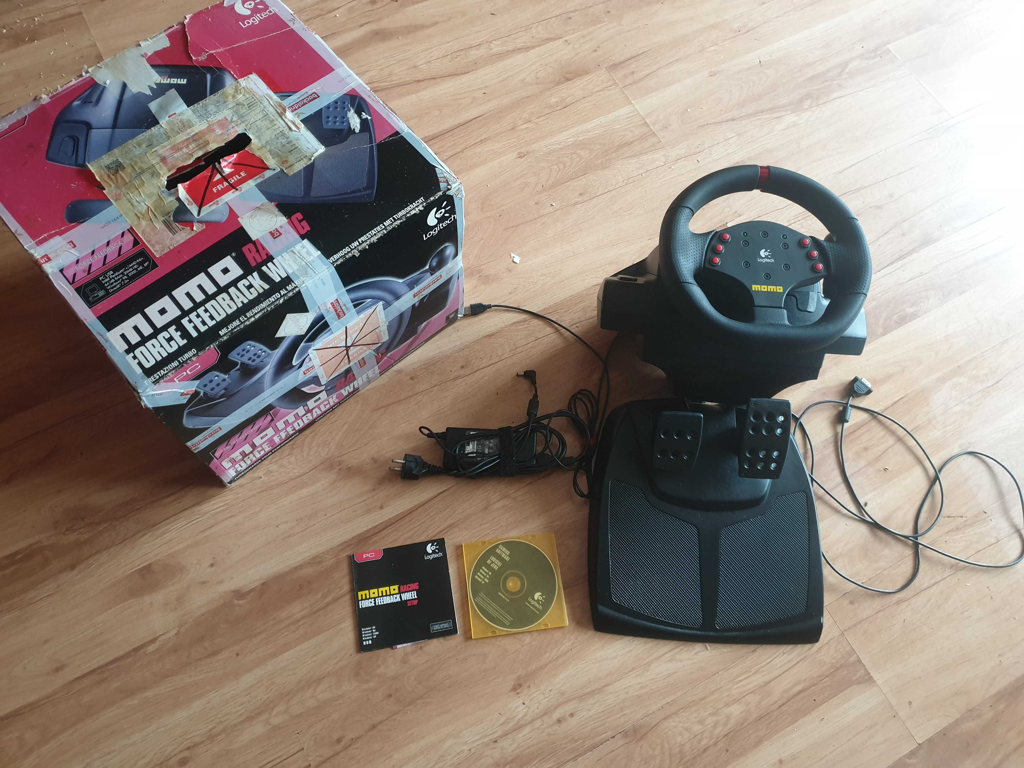 Kierownica PC Logitech Momo Racing Force Feedback  bardzo dobry stan