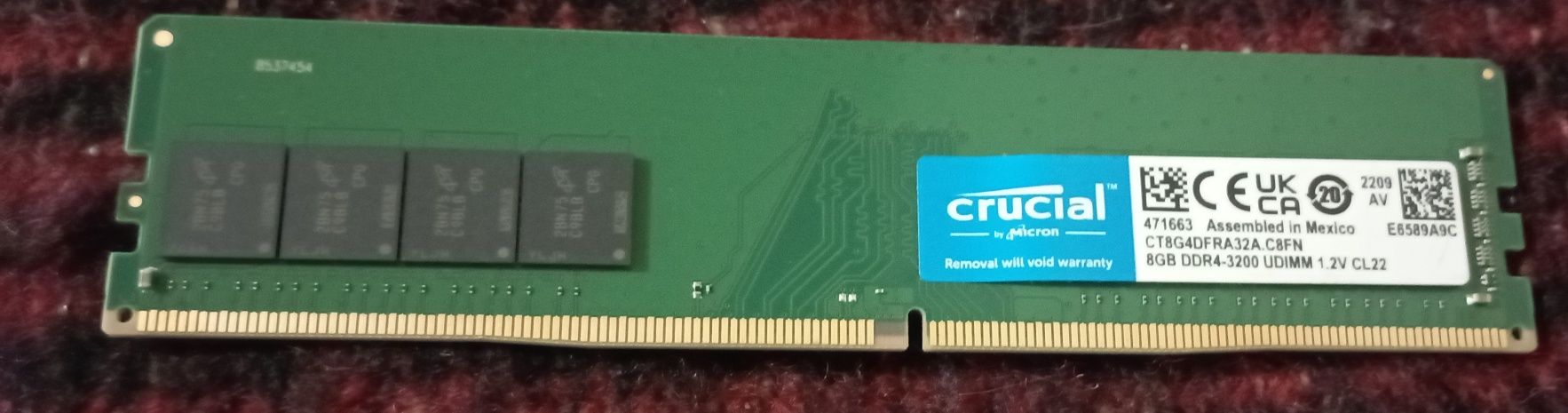 Оперативна пам'ять Crucial 8G 3200mzh ddr4