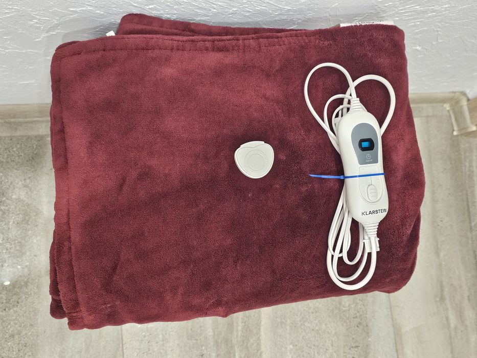 Koc elektryczny 180 x 130 bordowy