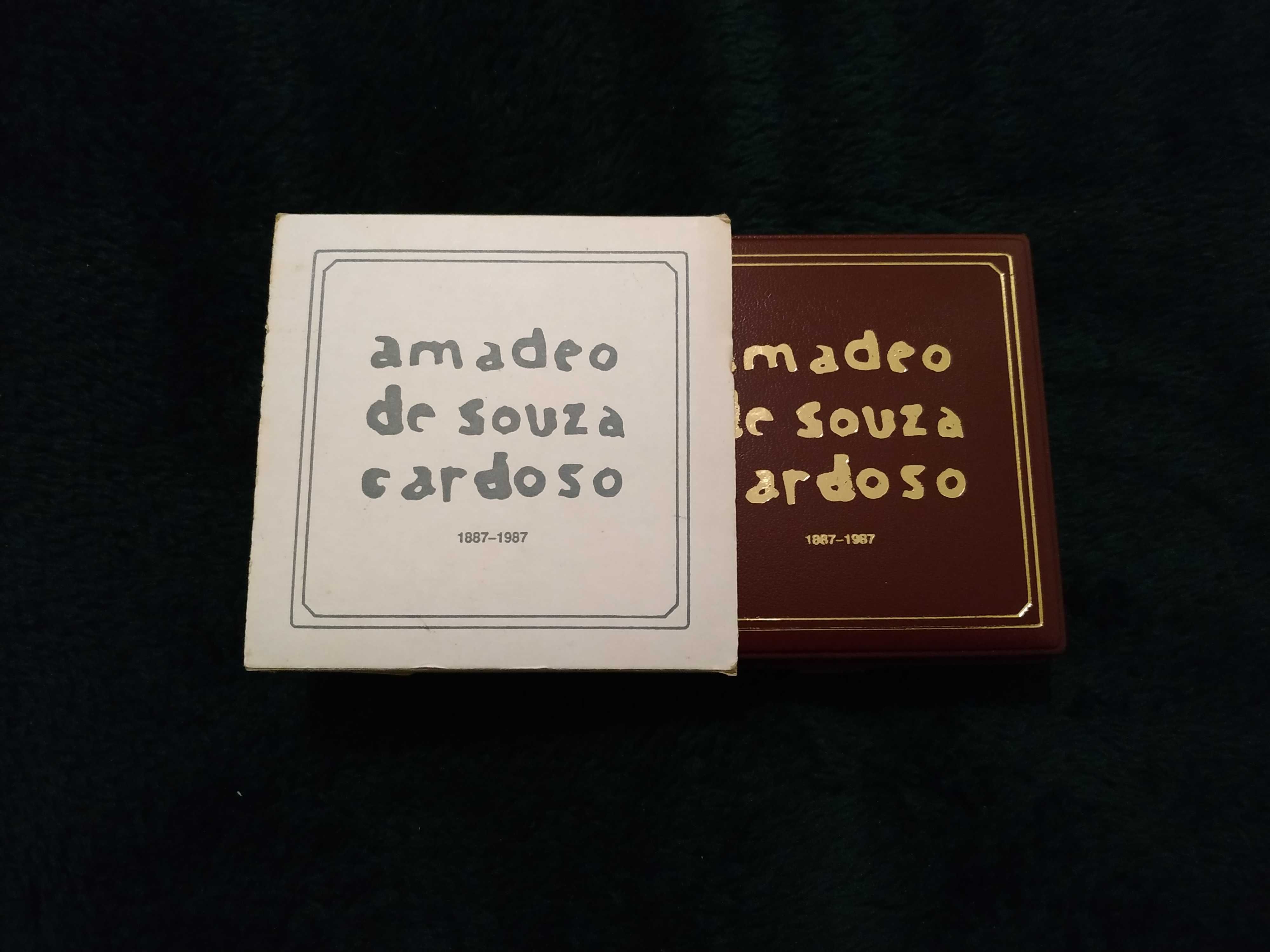 Moeda em prata proof de 100 escudos de 1987 Amadeo S. Cardoso (cx.+ctf