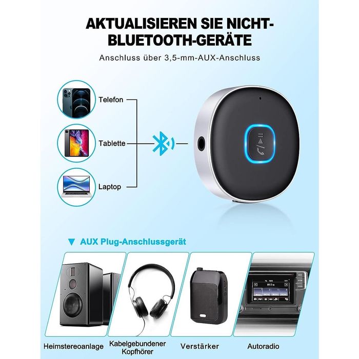 Міні-адаптер Bluetooth для автомобіля, бездротовий автомобільний прийм