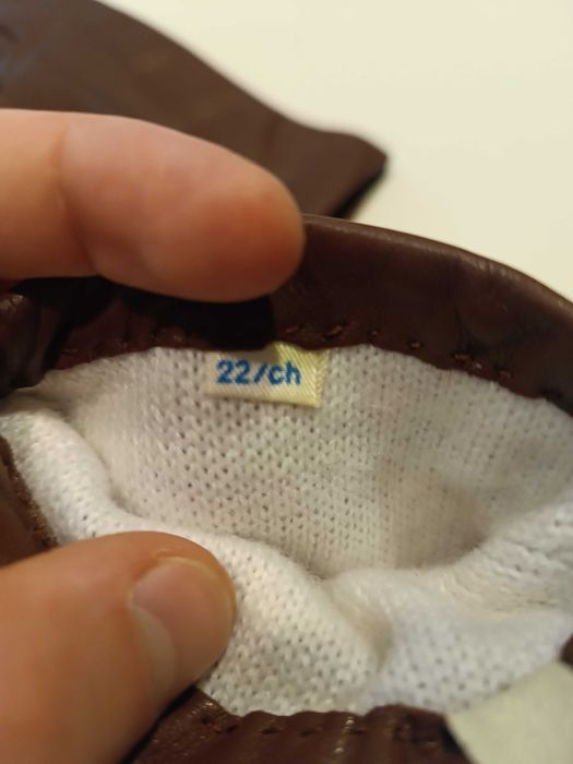 Rękawiczki skórzane „Renifer”22 – PRL, Zakład w Chojnowie