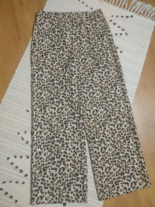 Брюки штани палаццо у леопардовий принт